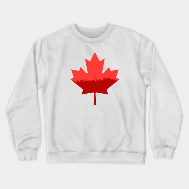 Canada - Maple Leaf Skyline Toronto _002 Crewneck Sweatshirt by Tridaak